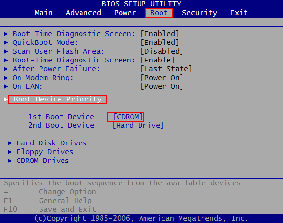 packard bell recovery boot disk