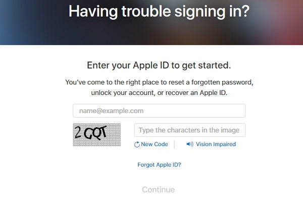 recovering my apple id password
