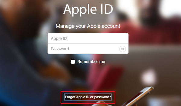 reset forgotten apple id password